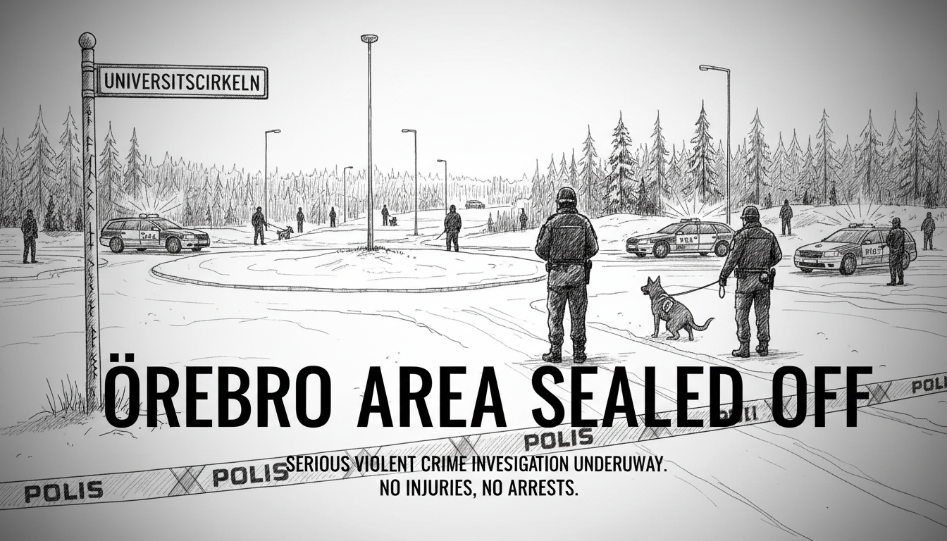 Police Seal Off Örebro Area Following Serious Violent Crime