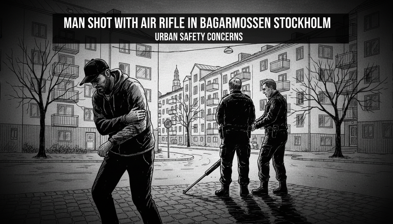 Man Shot with Air Rifle in Bagarmossen Stockholm