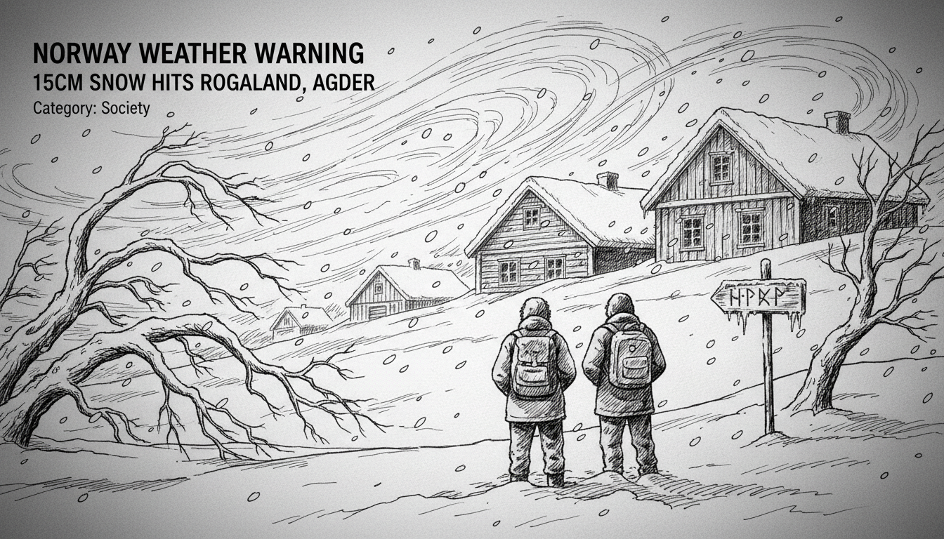 Norway Weather Warning: 15cm Snow Hits Rogaland, Agder