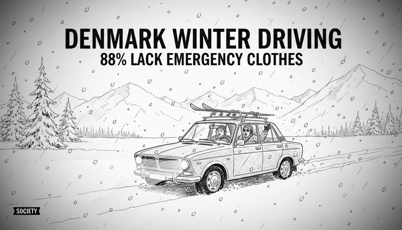 Denmark Winter Driving: 88% Lack Emergency Clothes