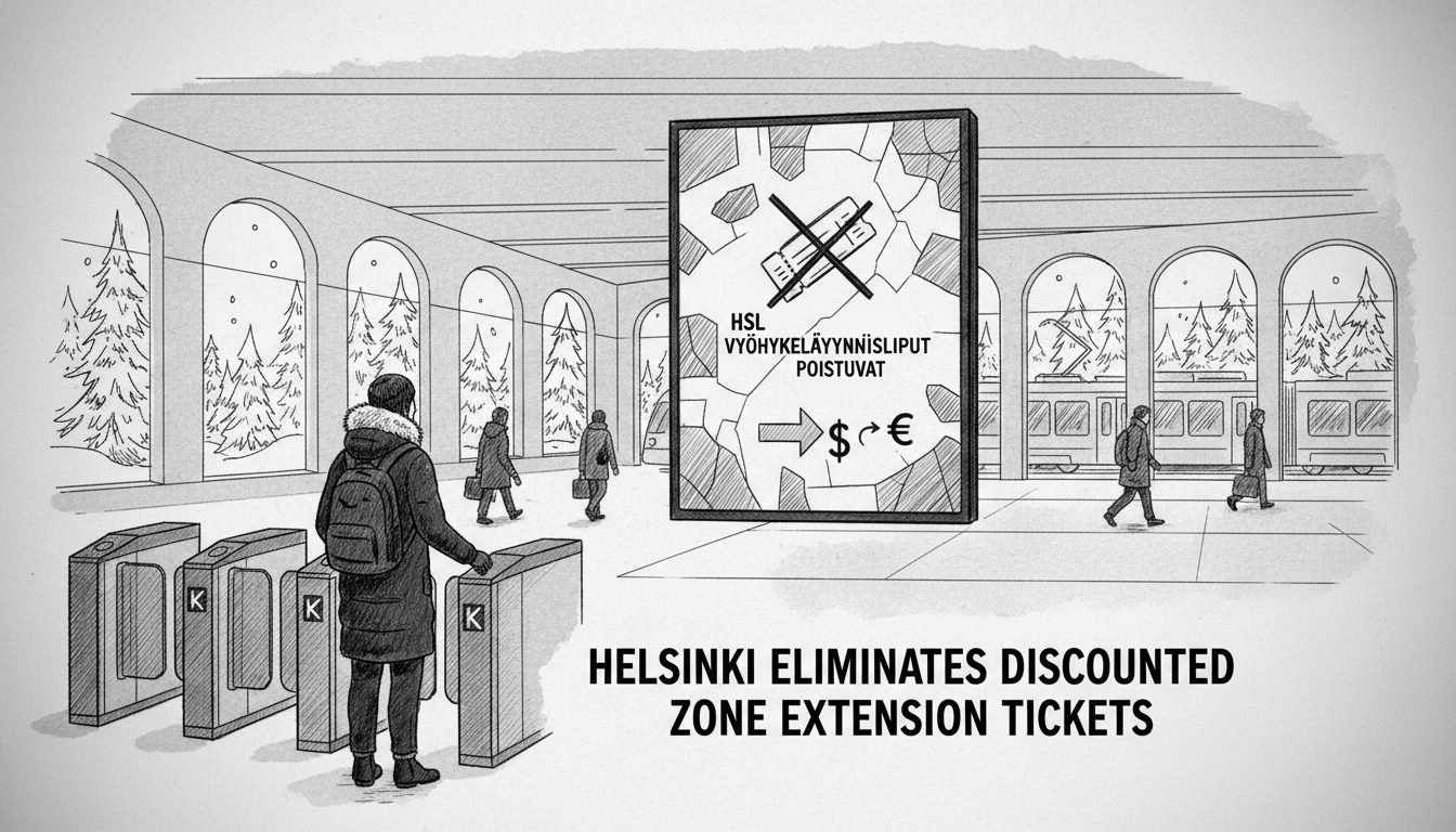 Helsinki Transport Authority Removes Discounted Zone Extension Tickets