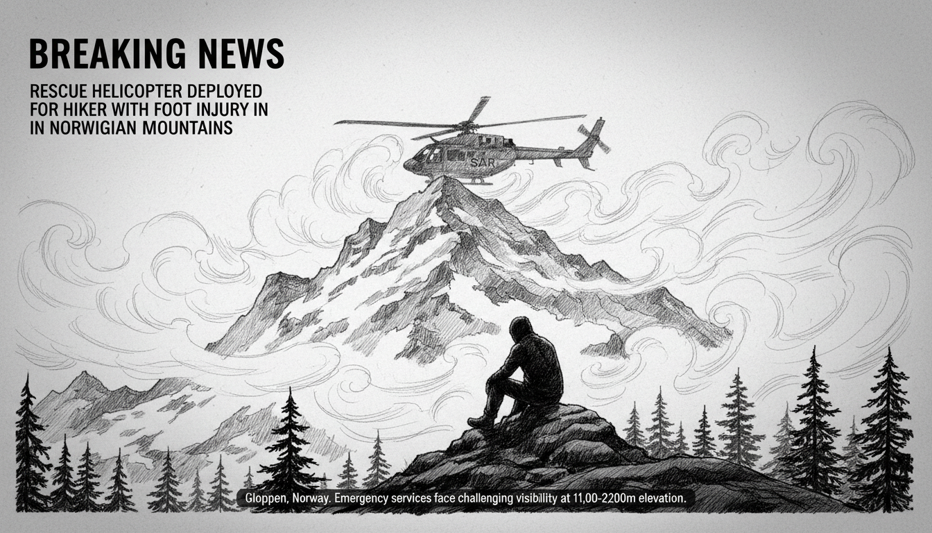 Rescue Helicopter Deployed for Hiker With Foot Injury in Norwegian Mountains