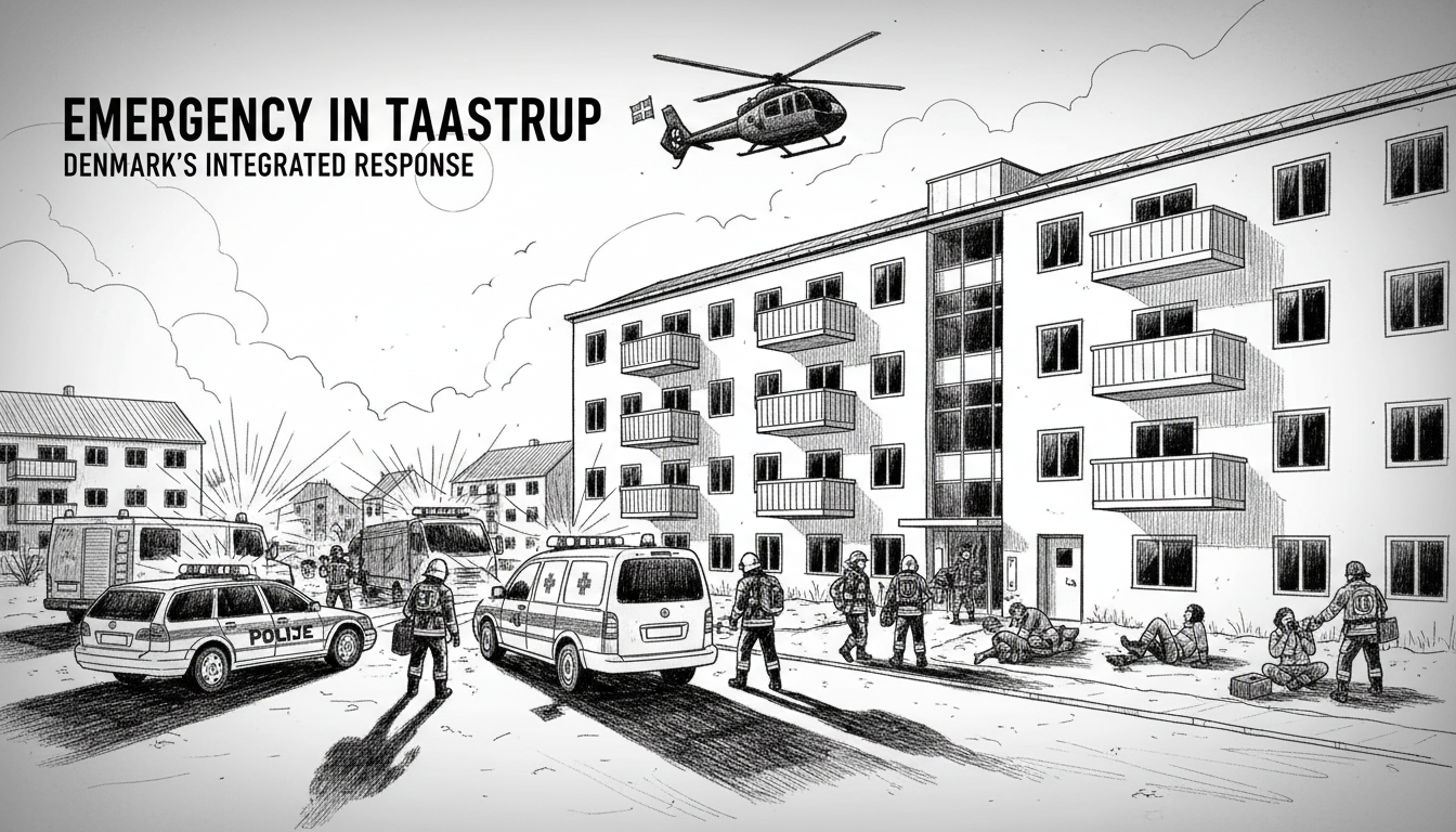 Emergency Response in Copenhagen Suburb After Seven Fall Ill