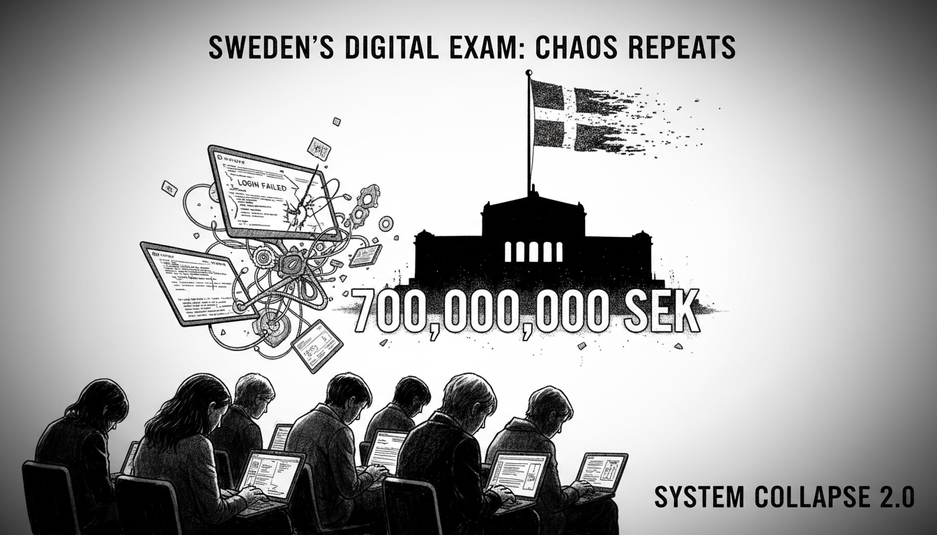 Sweden's Digital National Exam Test Faces Technical Chaos Again