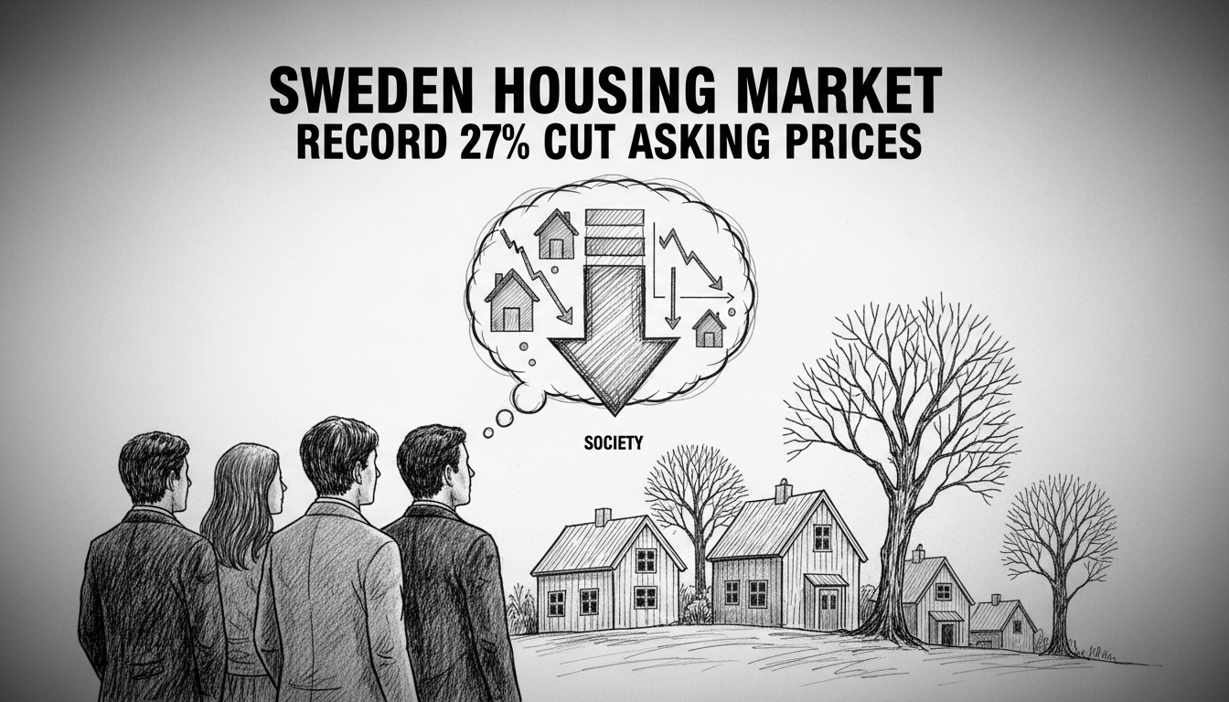 Sweden Housing Market: Record 27% Cut Asking Prices