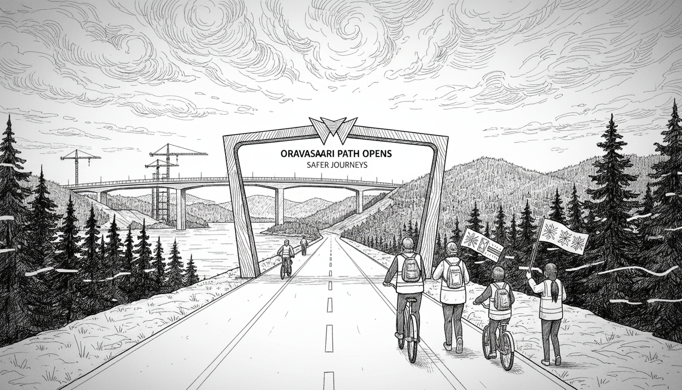 New Pedestrian and Cycling Path Opens in Oravasaari District