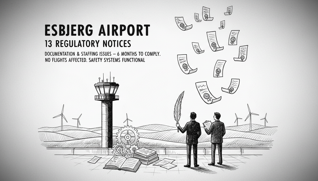 Esbjerg Airport Receives 13 Regulatory Notices After Inspection