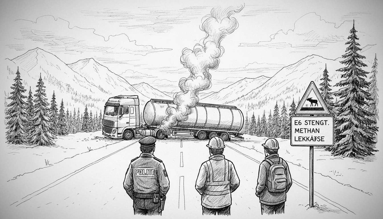 Norway Methane Truck Crash: 1 Major Road Closed