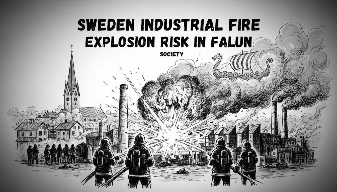 Sweden Industrial Fire: Explosion Risk in Falun