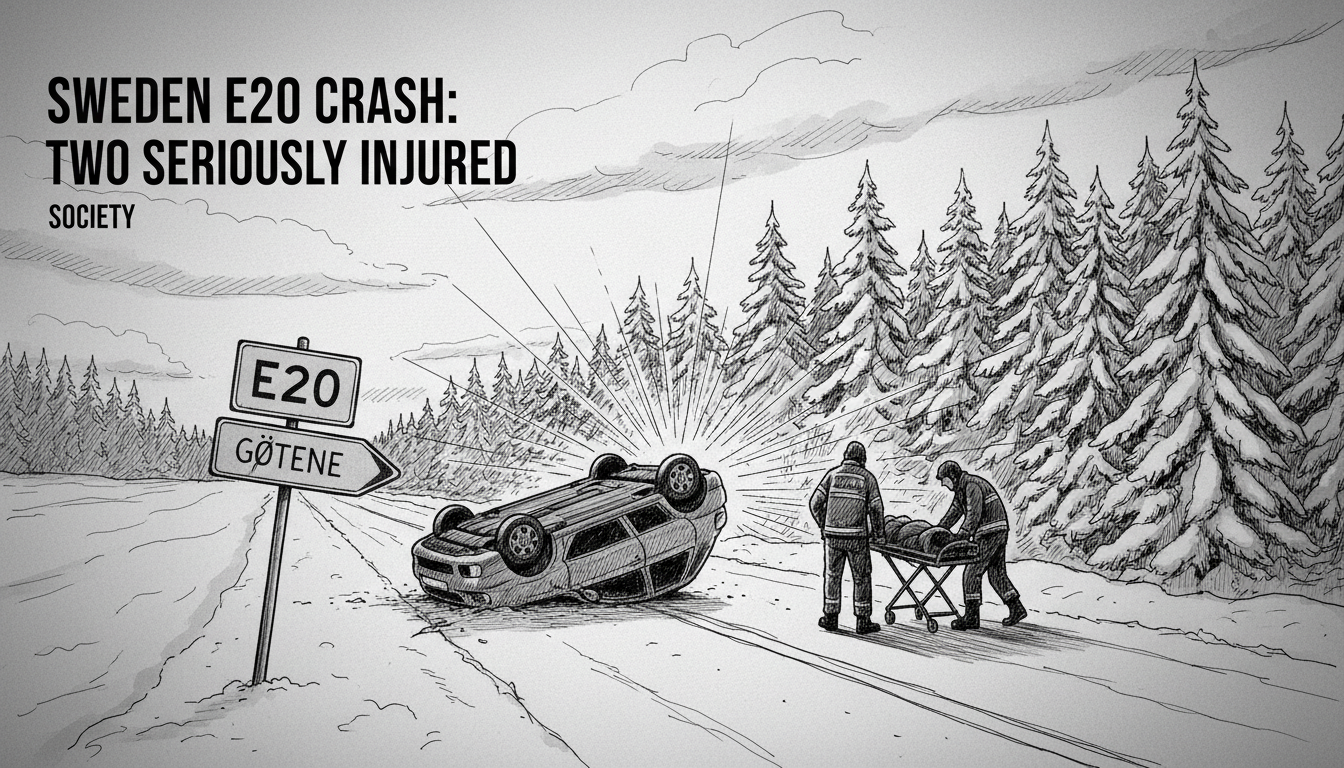 Sweden E20 Crash: Two Seriously Injured in Götene