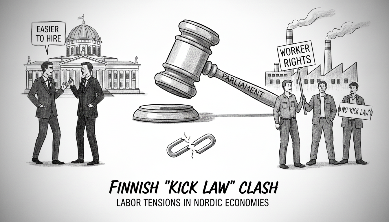 Finnish 'Kick Law' Sparks Parliamentary Clash Over Worker Protections