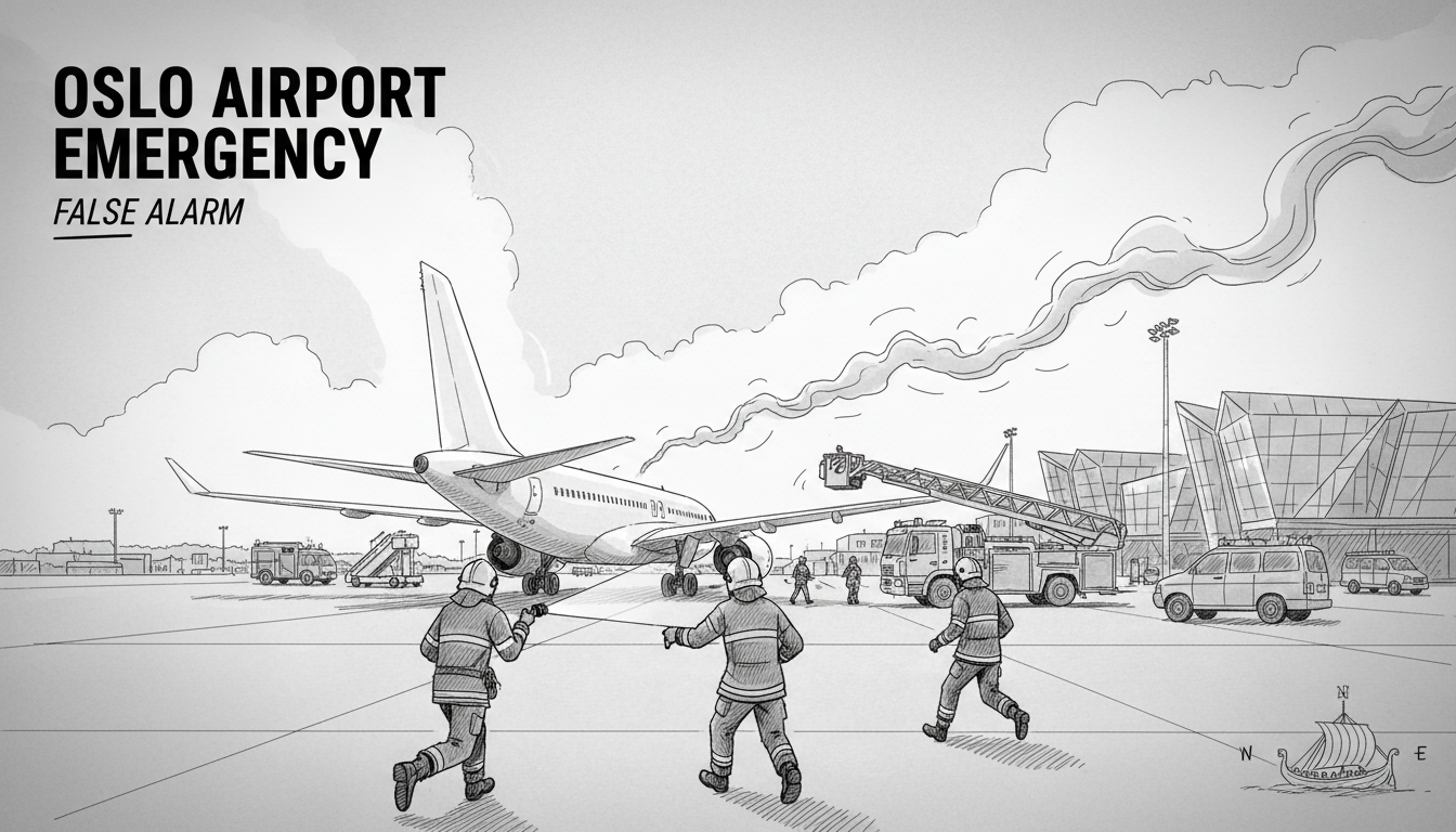 Emergency Response at Oslo Airport Over Possible Smoke Report