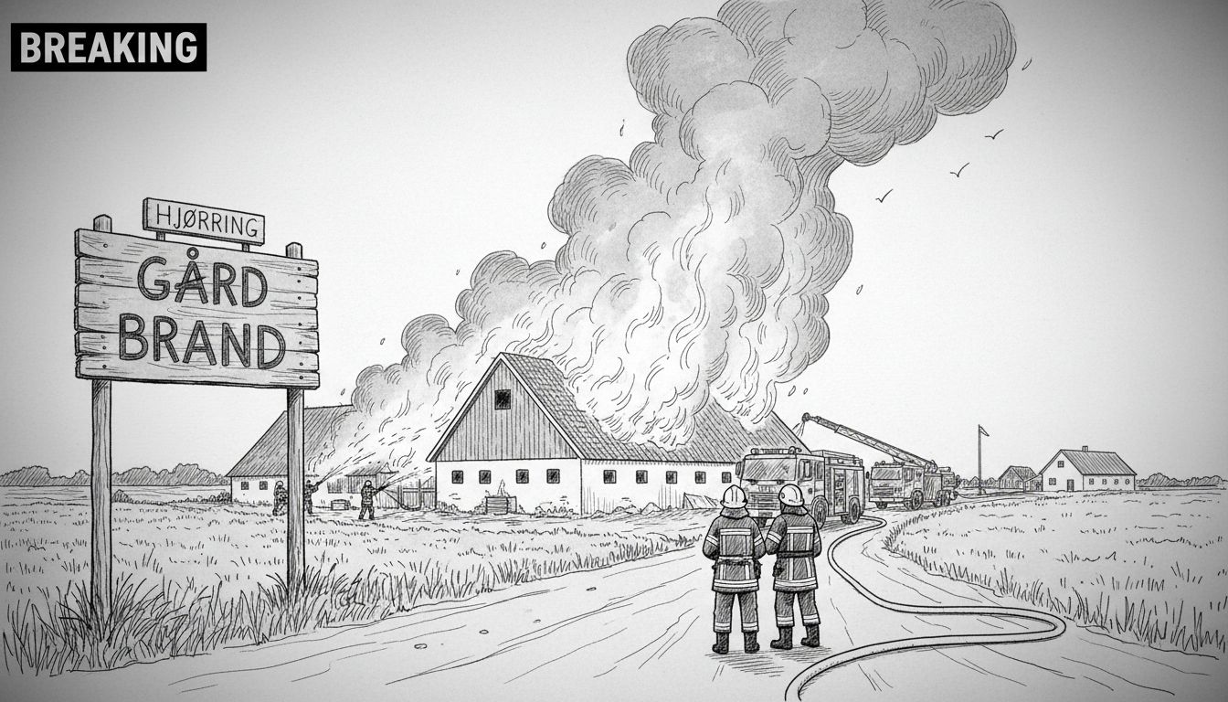 Major Farm Fire in Hjørring Prompts Large Emergency Response