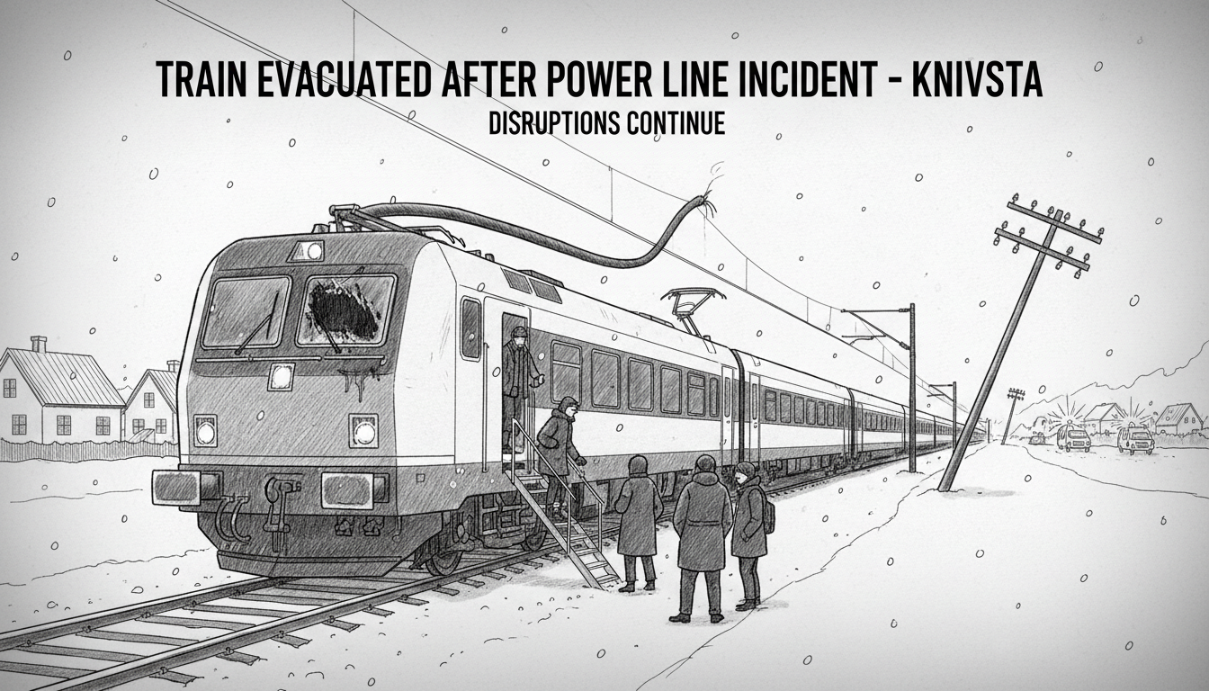 Train Evacuated After Power Line Incident in Knivsta