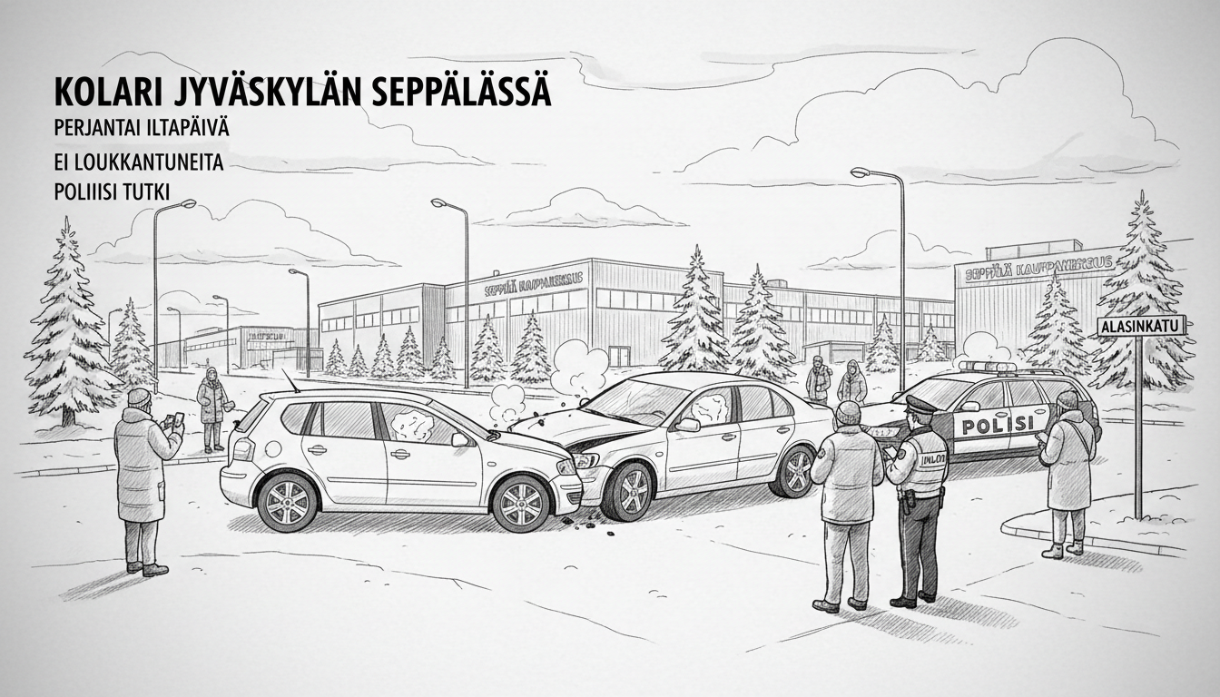 Two-Car Collision in Jyväskylä's Seppälä District