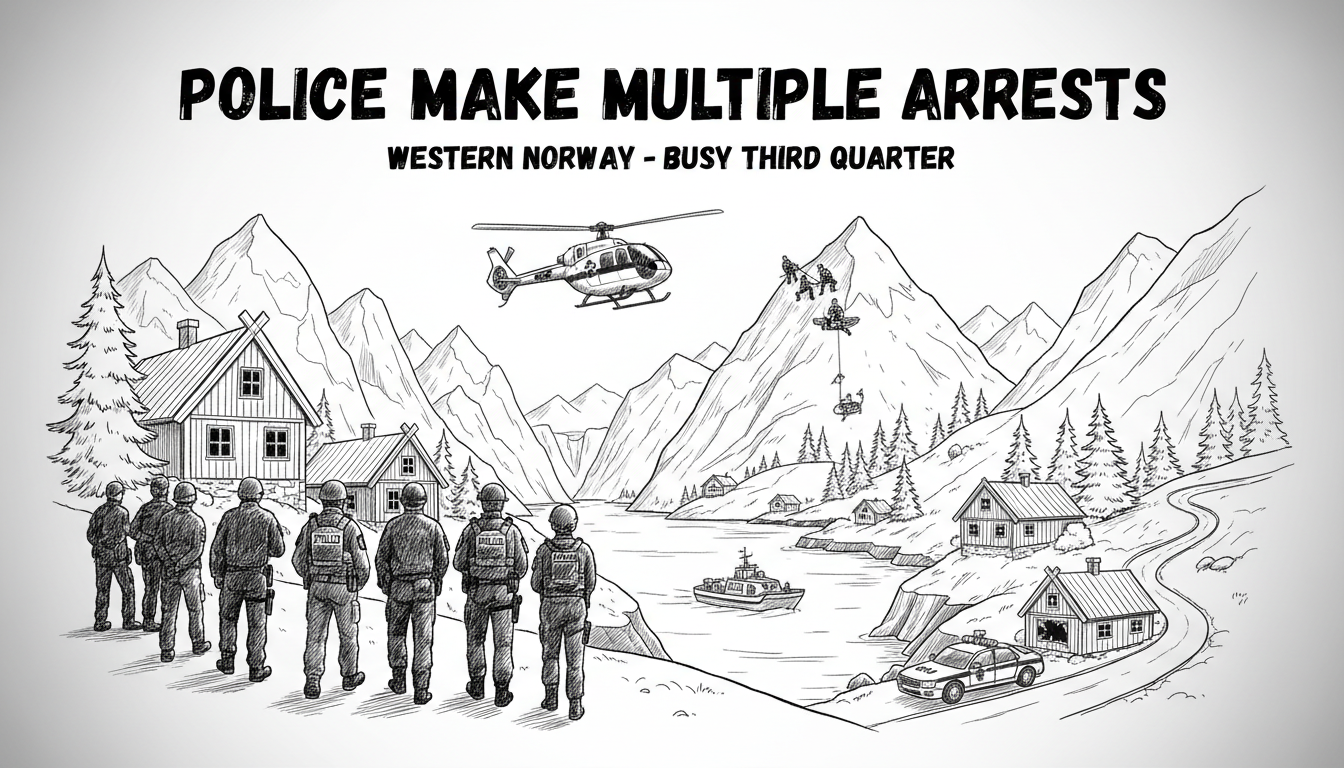 Police Make Multiple Arrests Across Western Norway in Busy Third Quarter