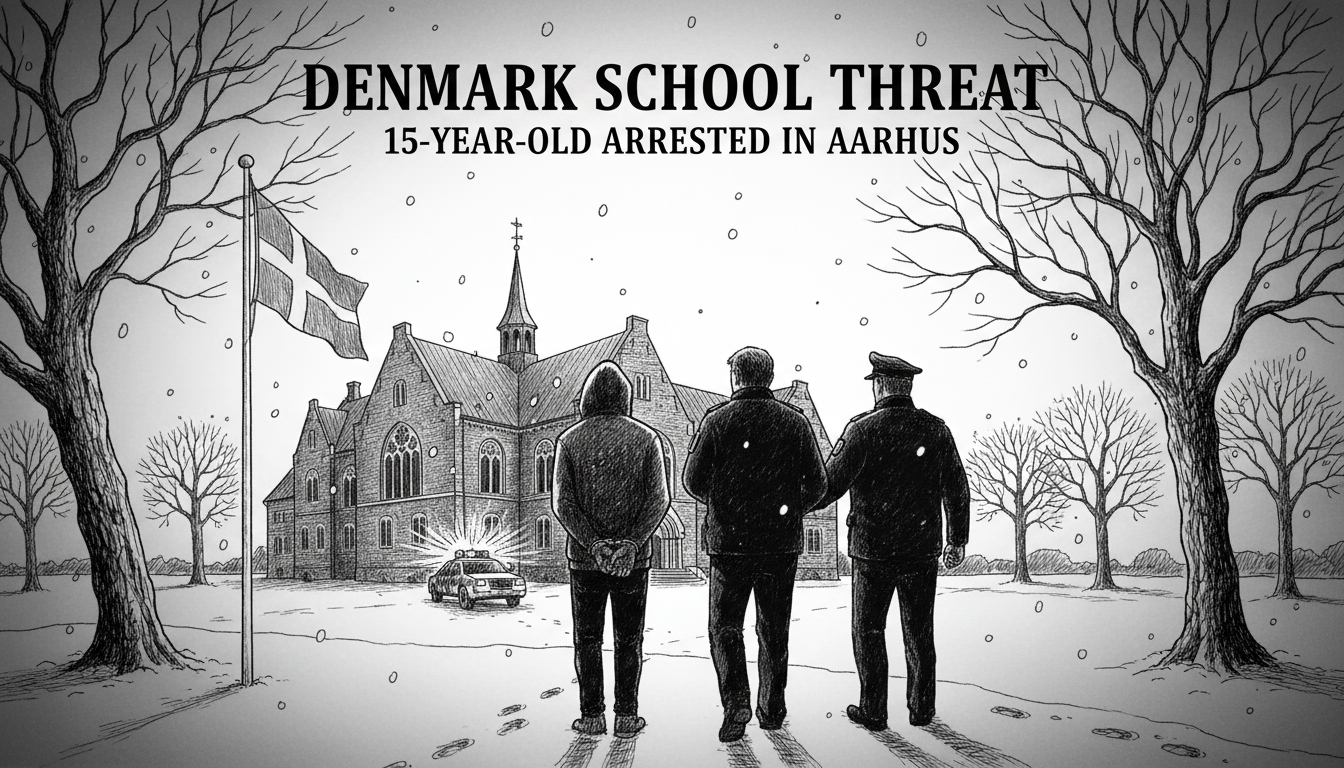 Denmark School Threat: 15-Year-Old Arrested in Aarhus