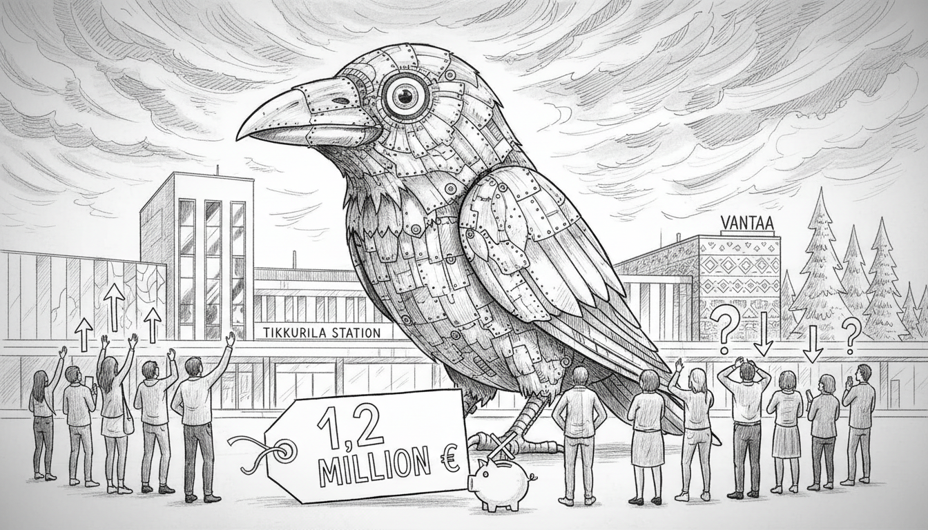 Giant Raven Artwork Divides Finnish Community With Hefty Price Tag