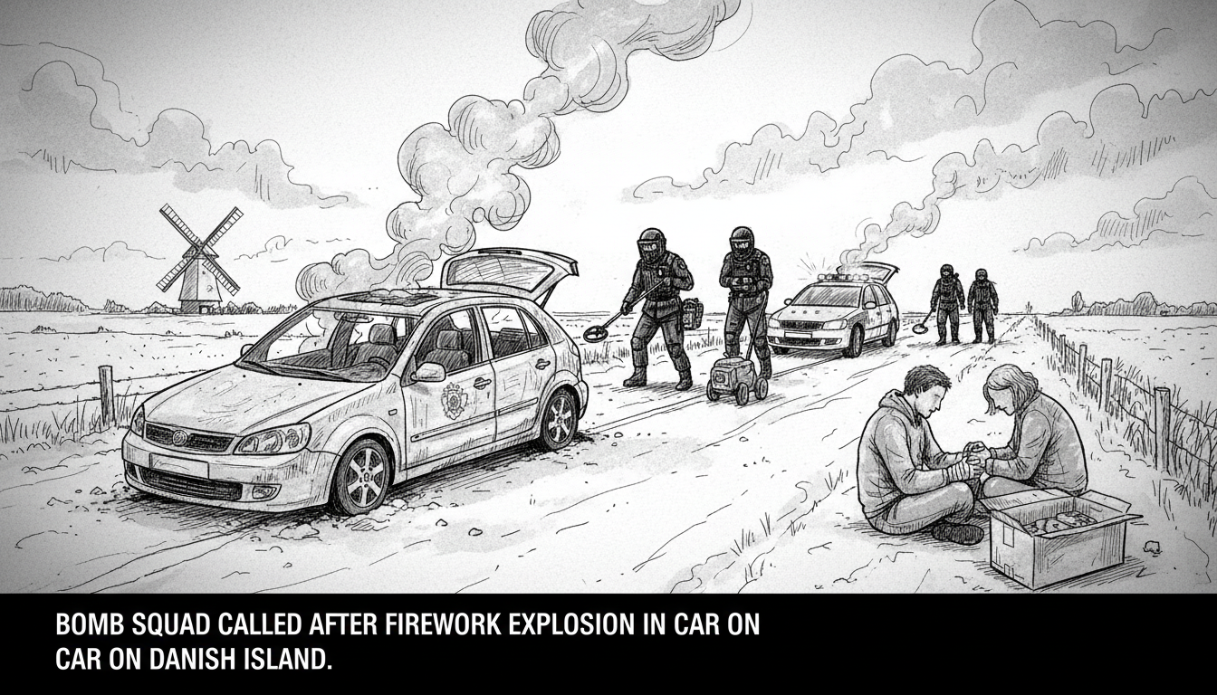 Bomb Squad Called After Firework Explosion in Car on Danish Island