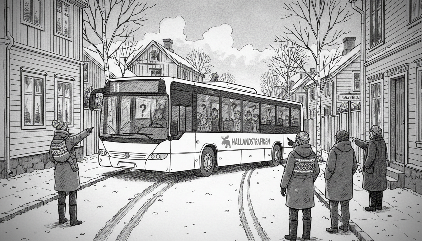 Swedish Bus Gets Lost, Stuck in Residential Neighborhood