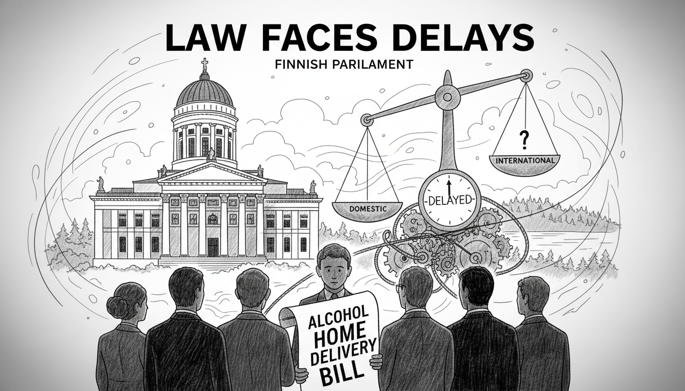 Alcohol Home Delivery Law Faces Delays in Finnish Parliament