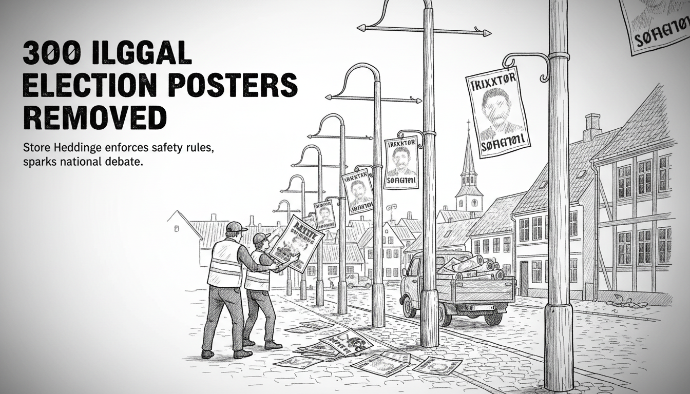 300 Illegal Election Posters Removed in Danish Town