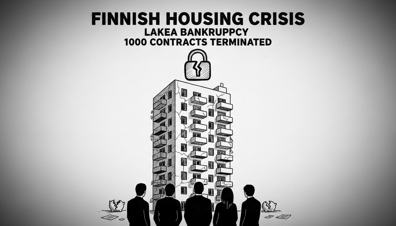 Finnish Housing Crisis Deepens as Lakea Bankruptcy Leaves Hundreds Without Contracts
