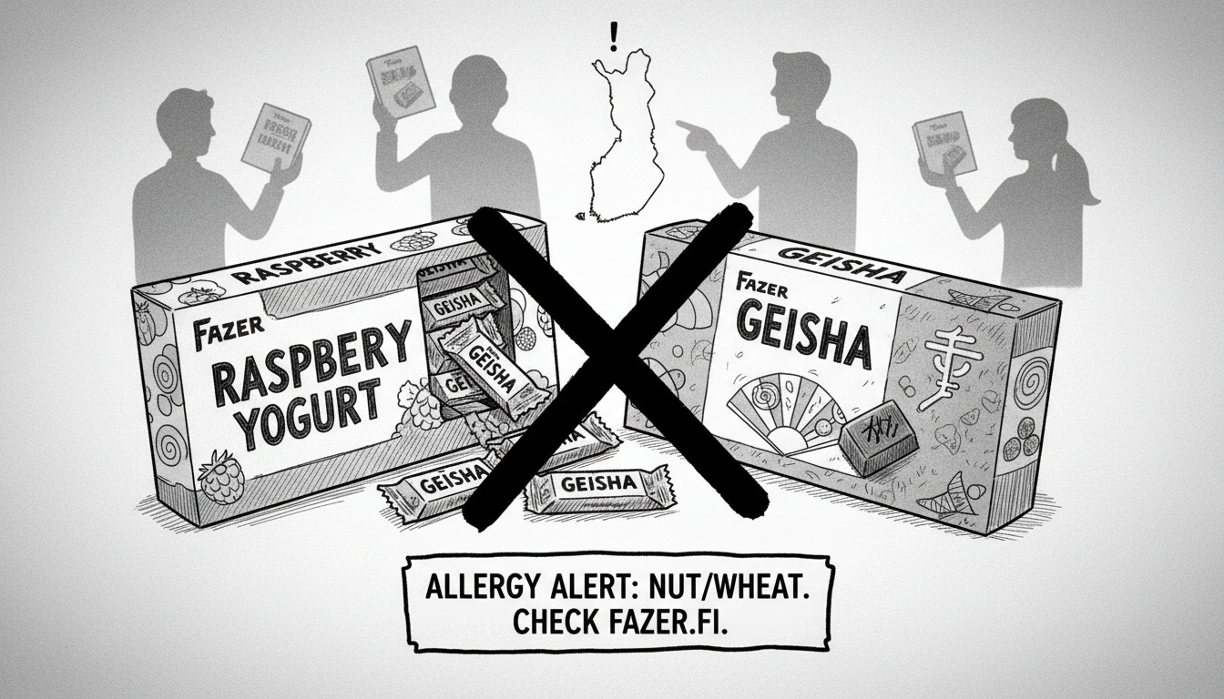 Fazer Chocolate Mix-Up Sparks Allergy Warning in Finland