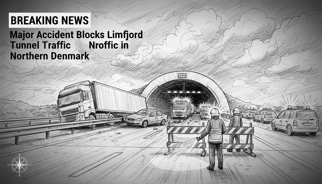 Major Accident Blocks Limfjord Tunnel Traffic in Northern Denmark