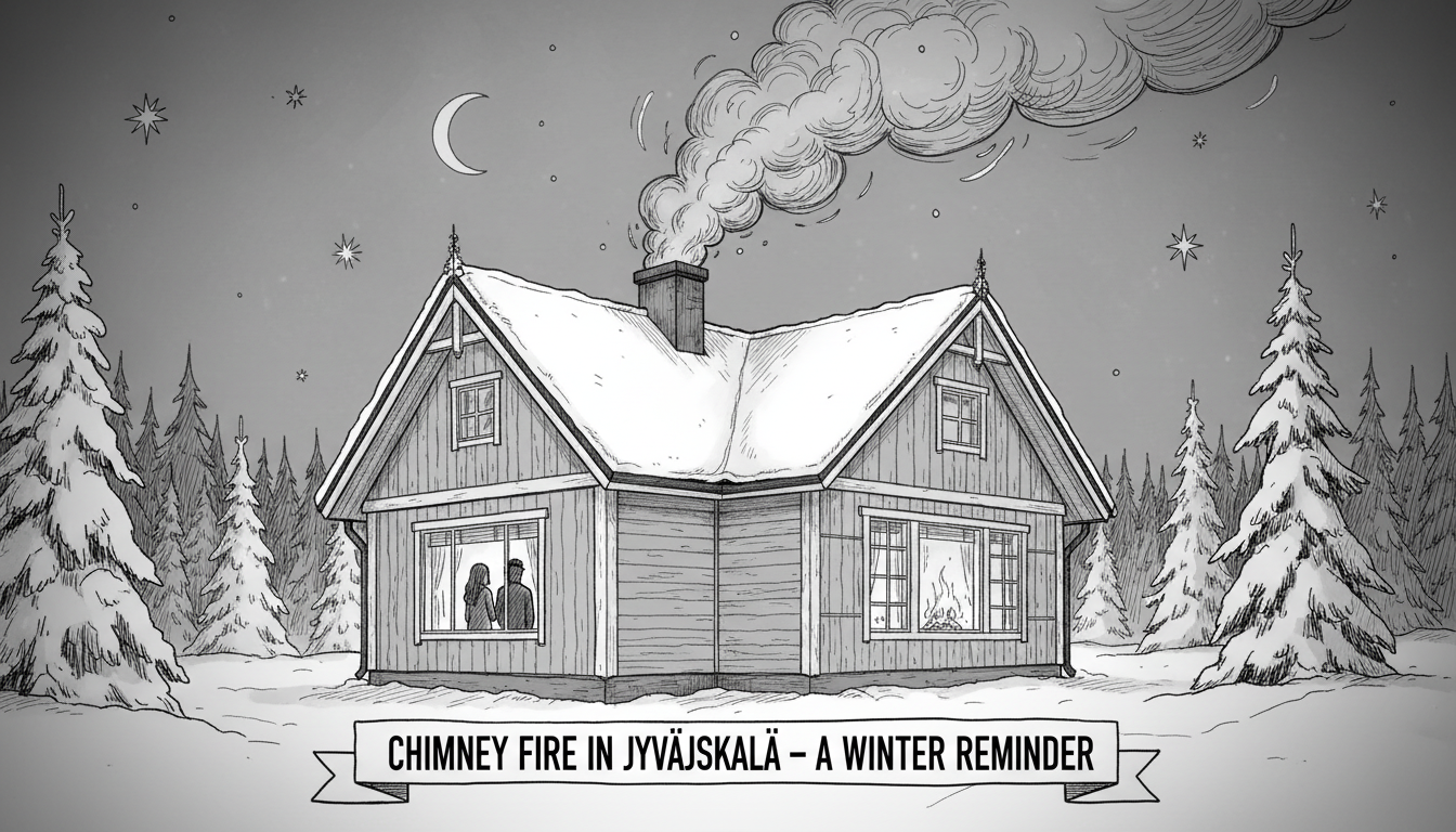 Chimney Fire in Finnish Detached Home After Fireplace Use