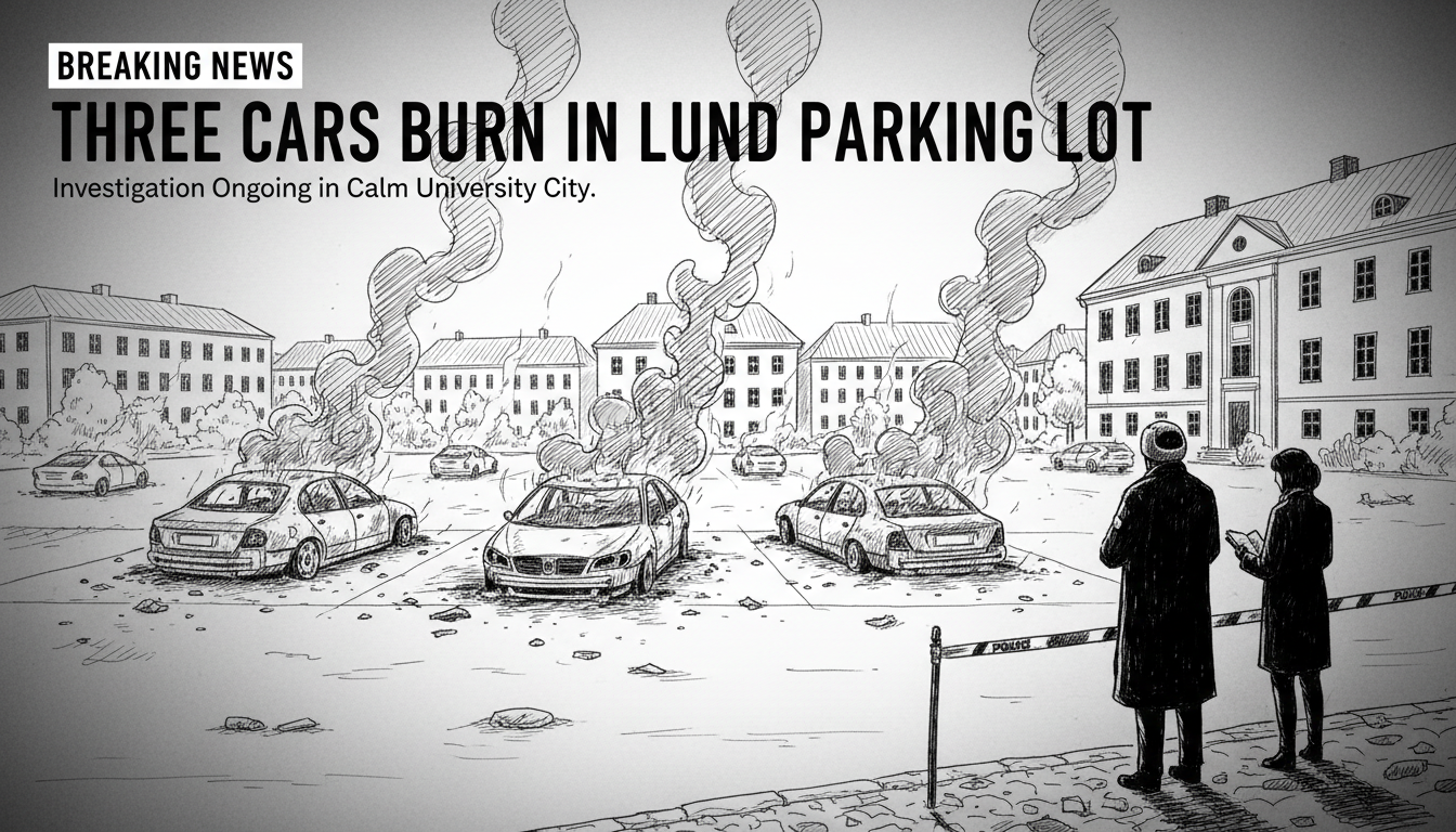 Three Cars Burn in Lund Parking Lot
