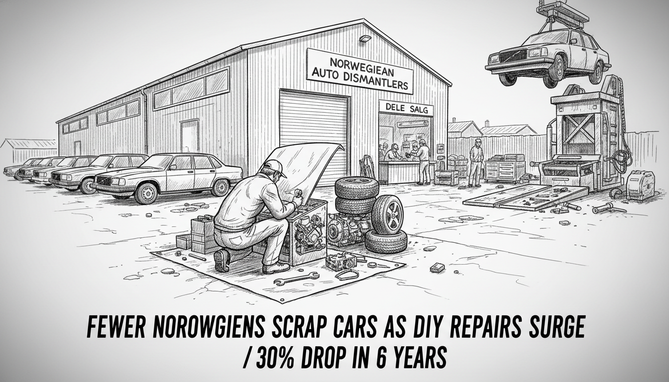 Fewer Norwegians Scrap Cars as DIY Repairs Surge