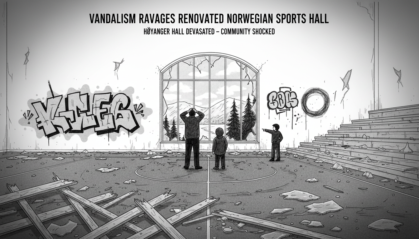 Vandalism Ravages Recently Renovated Norwegian Sports Hall