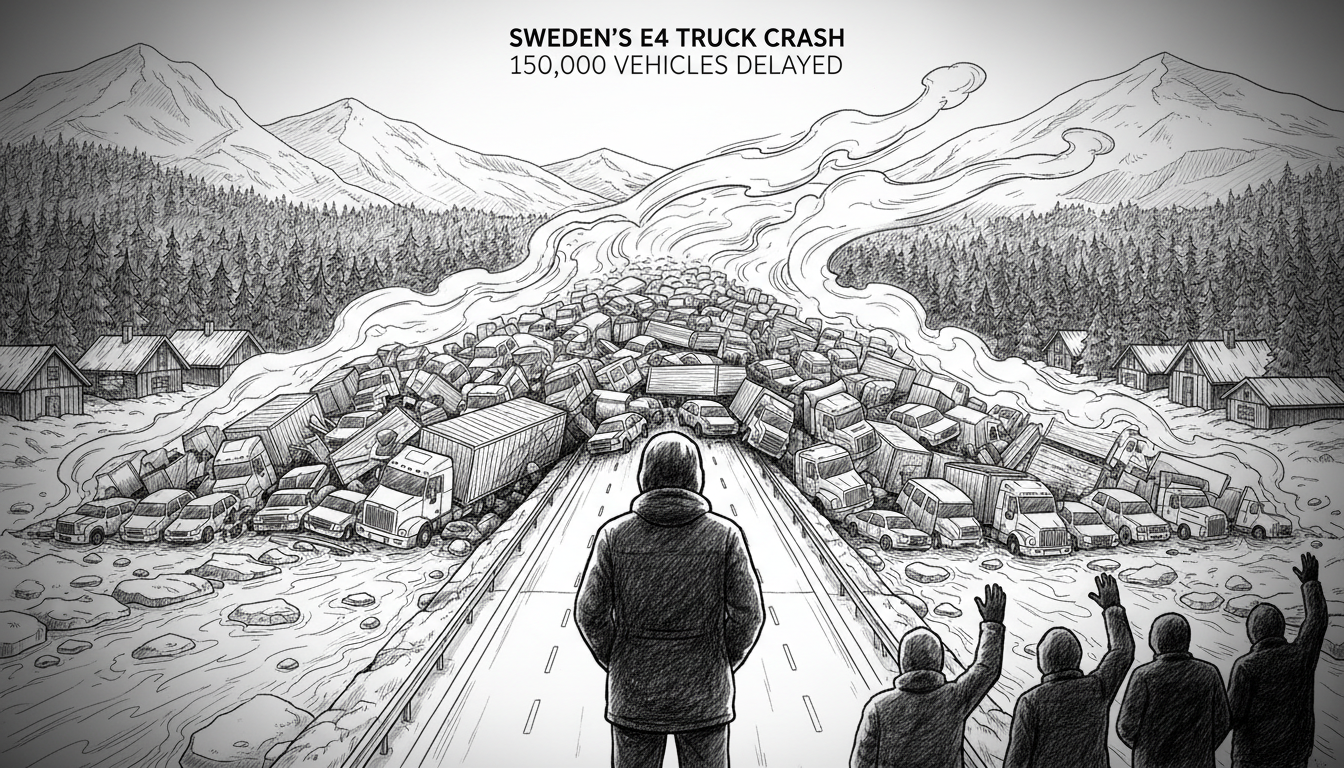 Sweden's E4 Truck Crash: 150,000 Vehicles Delayed