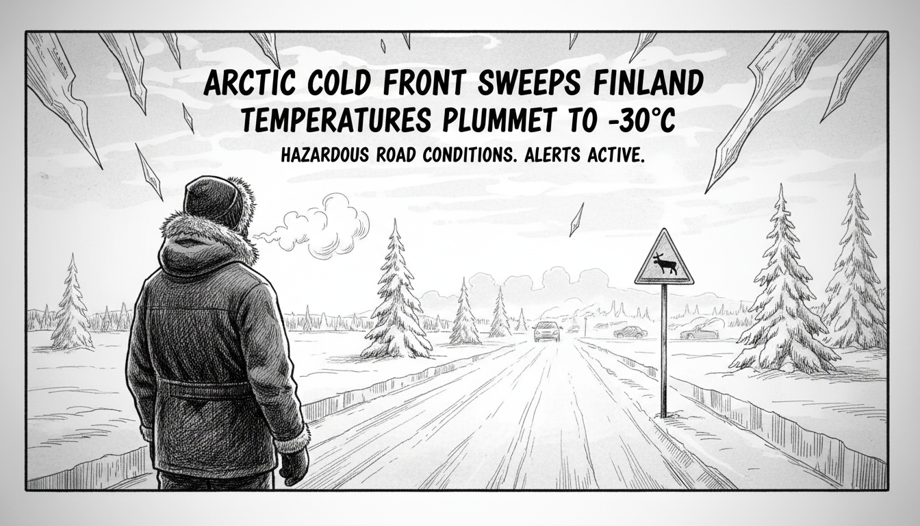 Arctic Cold Front Sweeps Finland as Temperatures Plummet