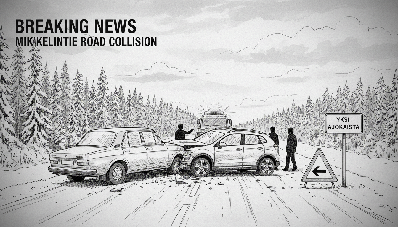 Two-Vehicle Collision on Mikkelintie Road in Central Finland