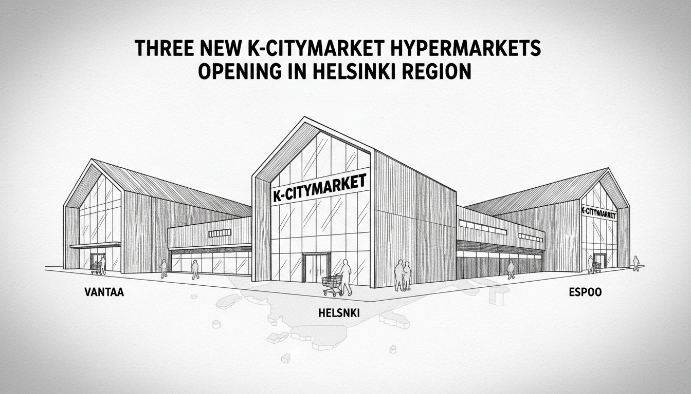 Three New K-Citymarket Hypermarkets Opening in Helsinki Region
