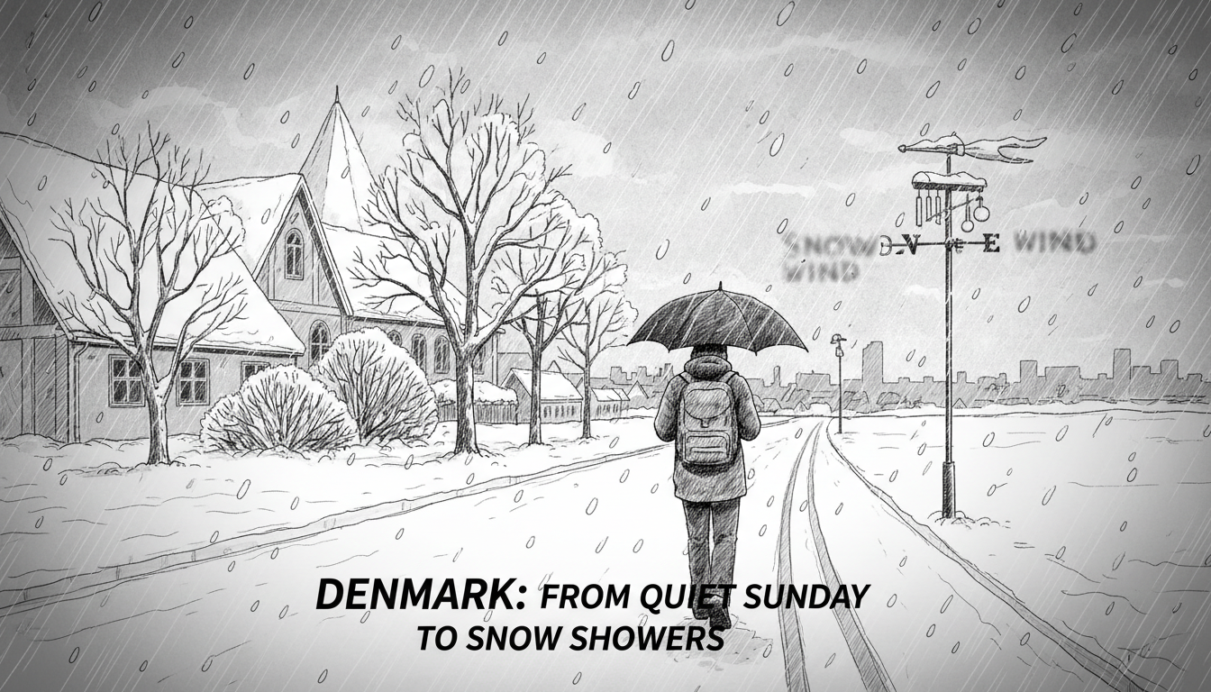 From Quiet Sunday to Snow Showers in Denmark