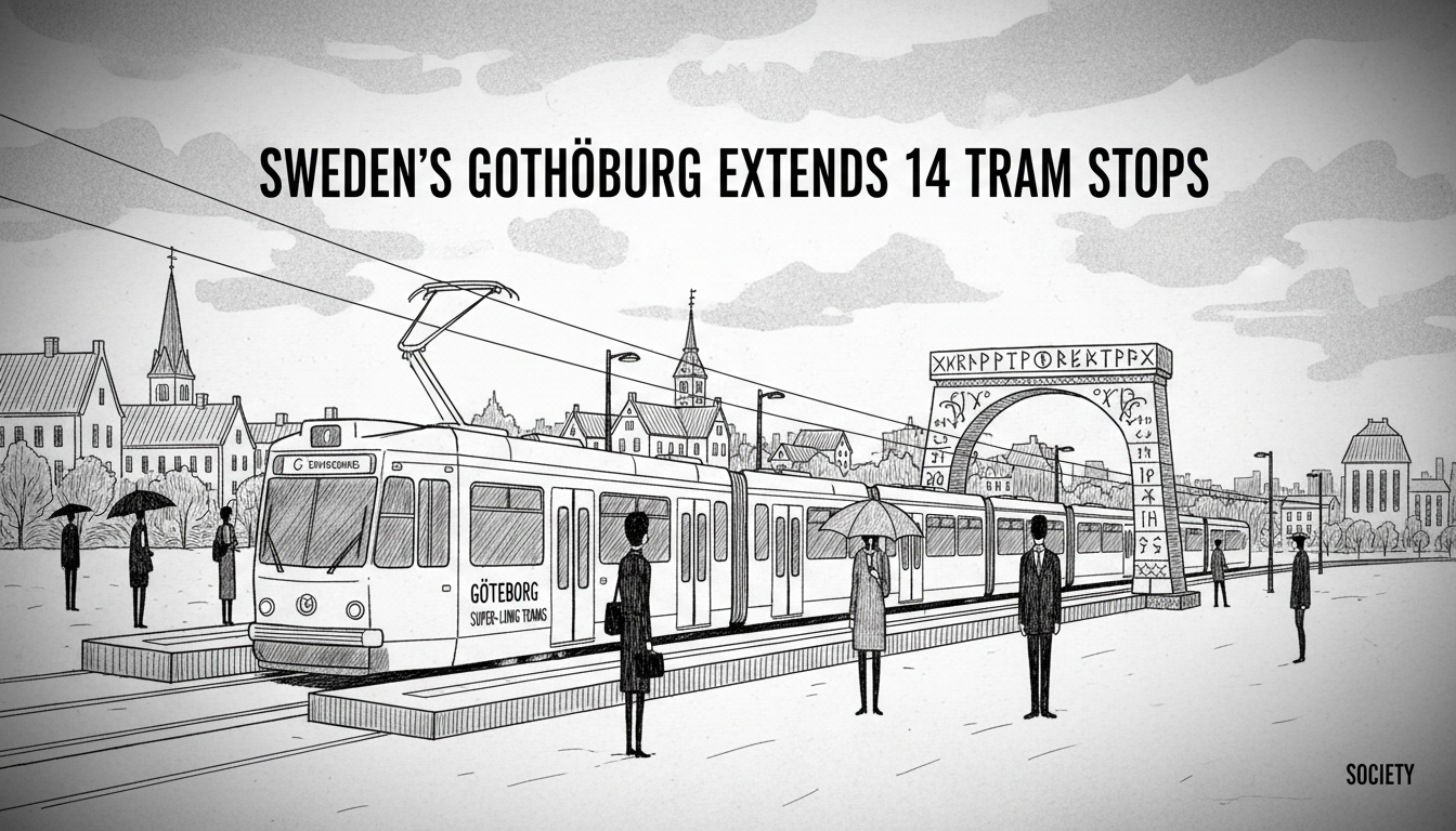 Sweden's Gothenburg Extends 14 Tram Stops for Super-Long Trams