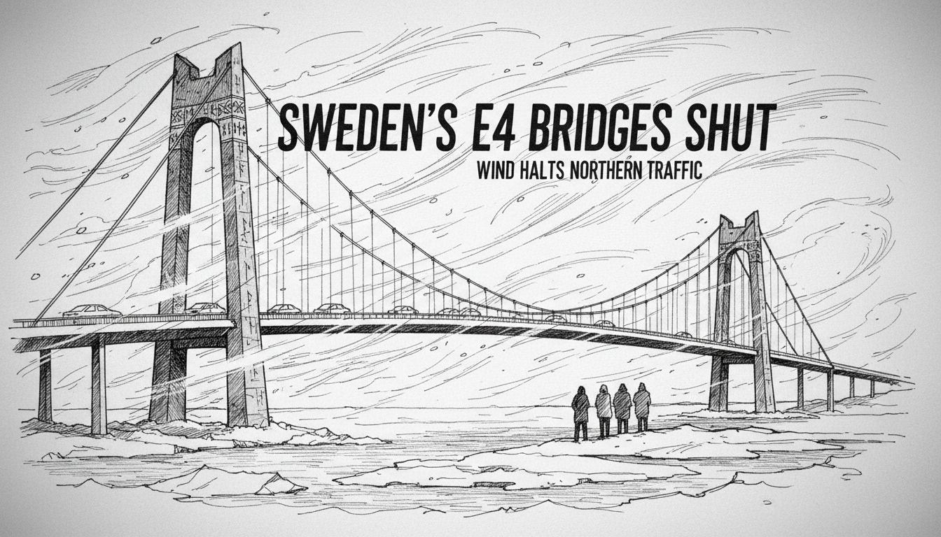 Sweden's Key E4 Bridges Shut: Wind Halts Northern Traffic