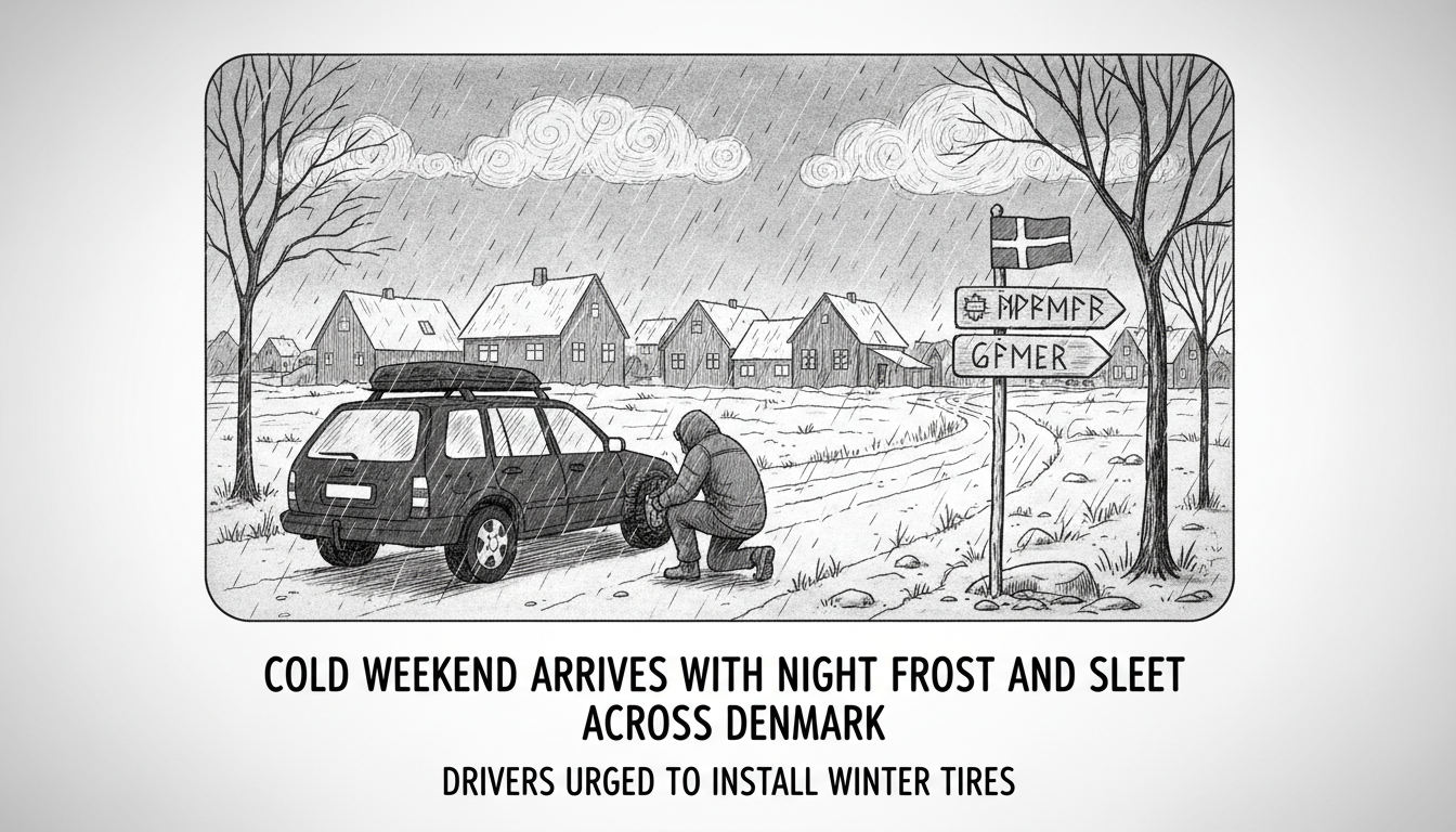 Cold Weekend Arrives with Night Frost and Sleet Across Denmark