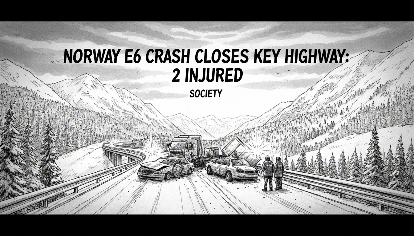 Norway E6 Crash Closes Key Highway: 2 Injured