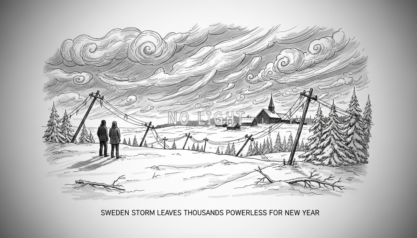 Sweden Storm Leaves Thousands Powerless for New Year
