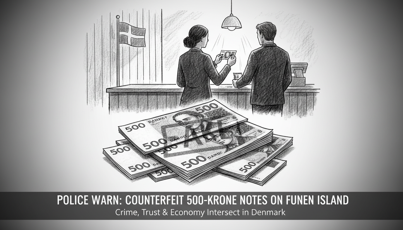 Police Warn of Counterfeit Banknotes Circulating on Funen Island