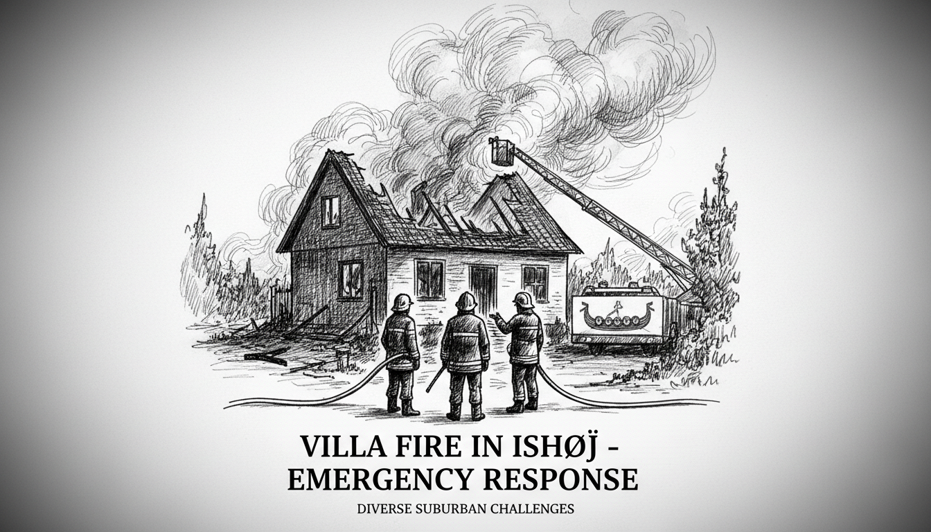 Villa Fire in Ishøj Prompts Emergency Response