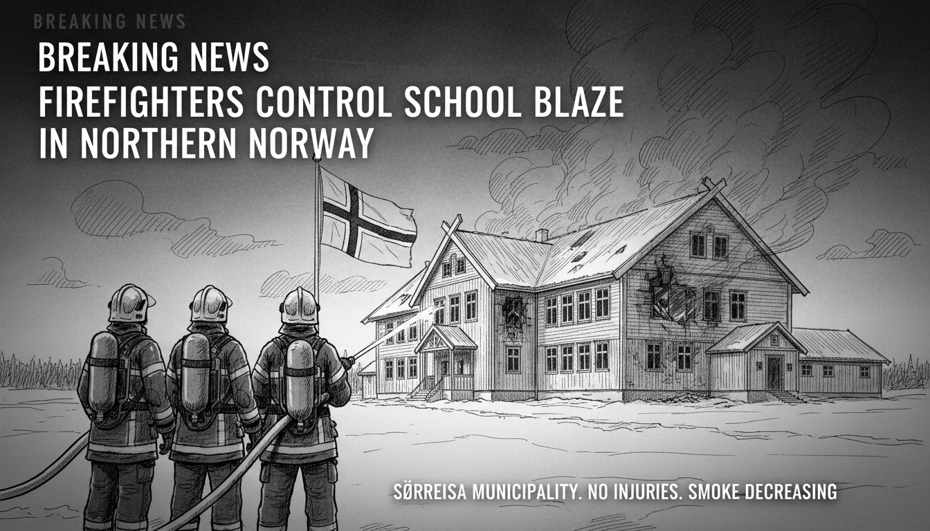 Firefighters Control School Blaze in Northern Norway