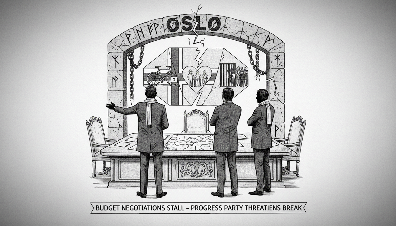 Oslo Budget Negotiations Stall as Progress Party Threatens Break