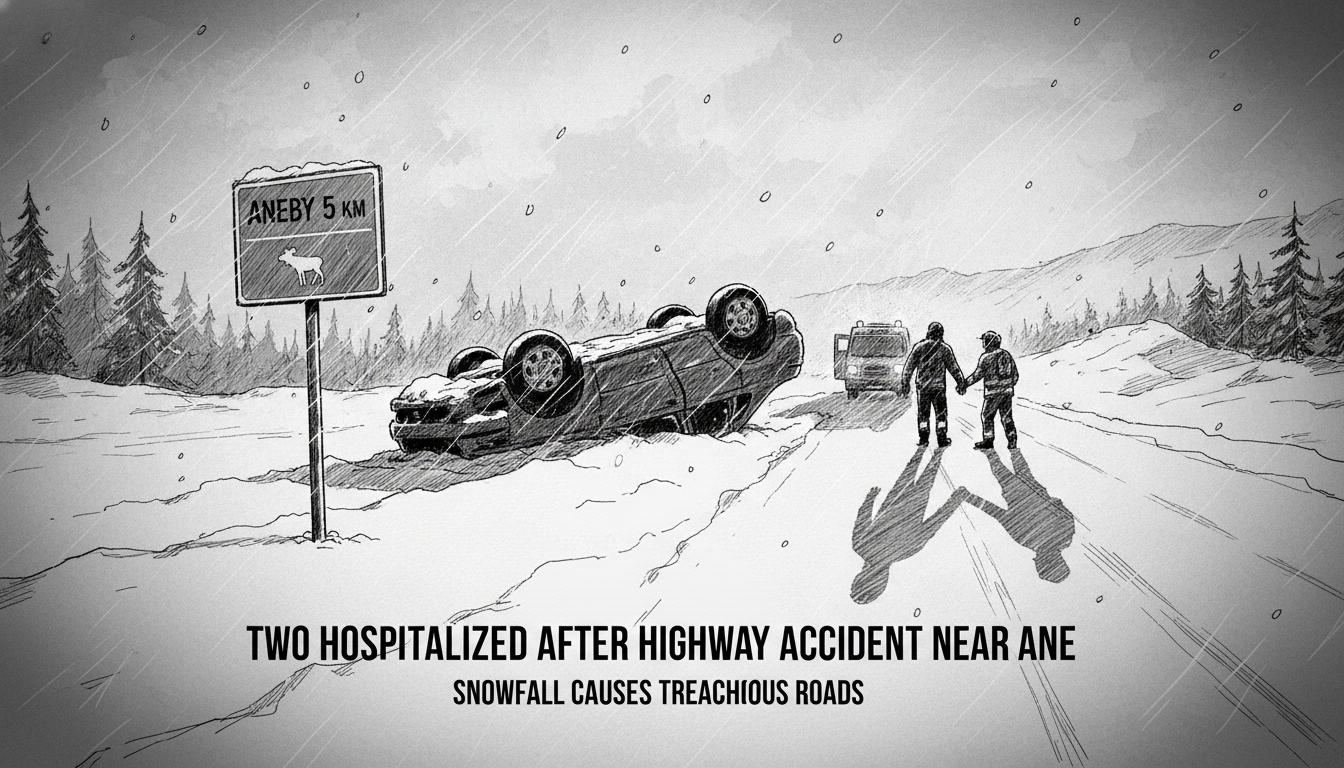 Two Hospitalized After Highway Accident Near Aneby