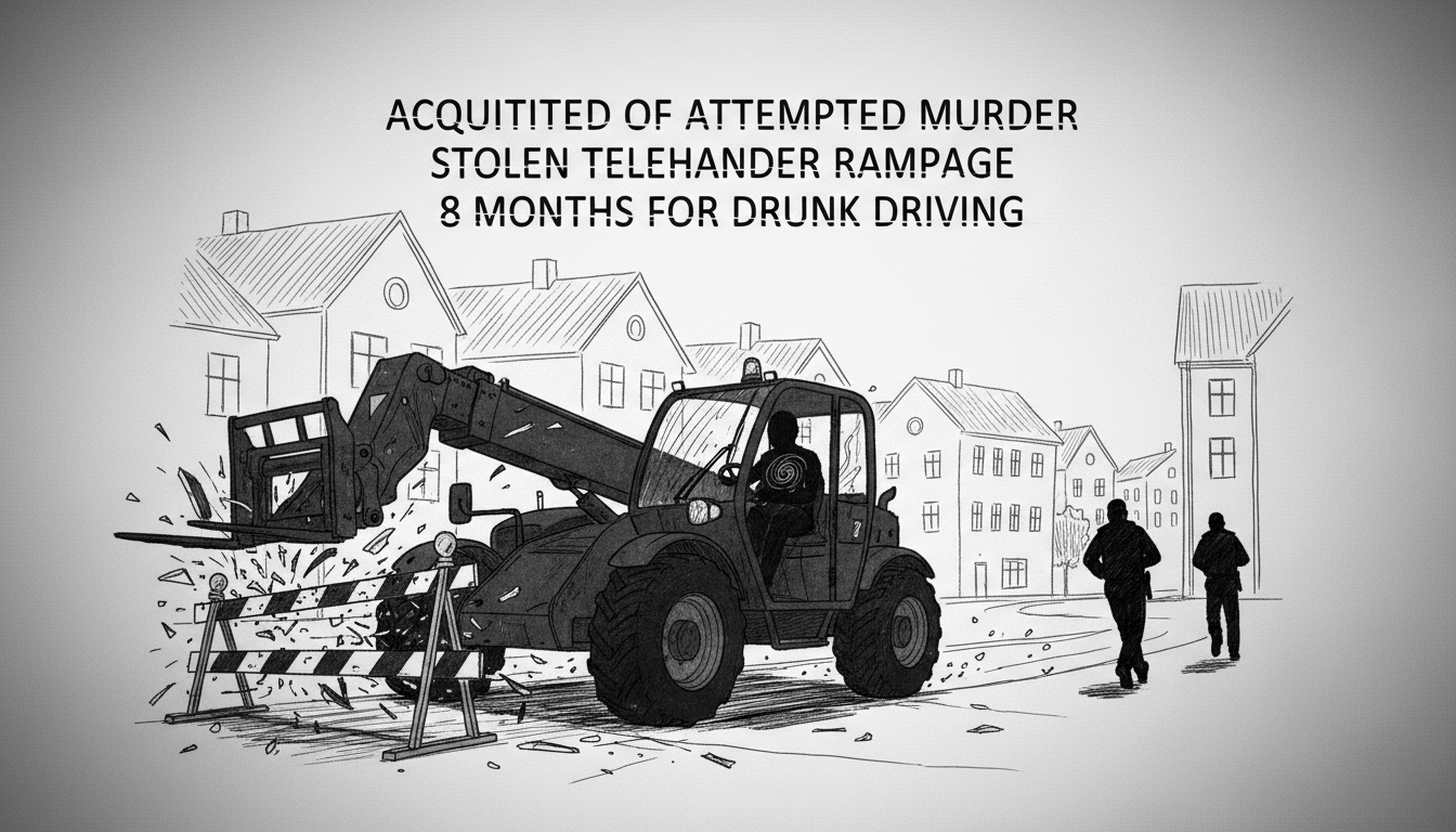 Man Acquitted of Attempted Murder After Stolen Telehandler Incident