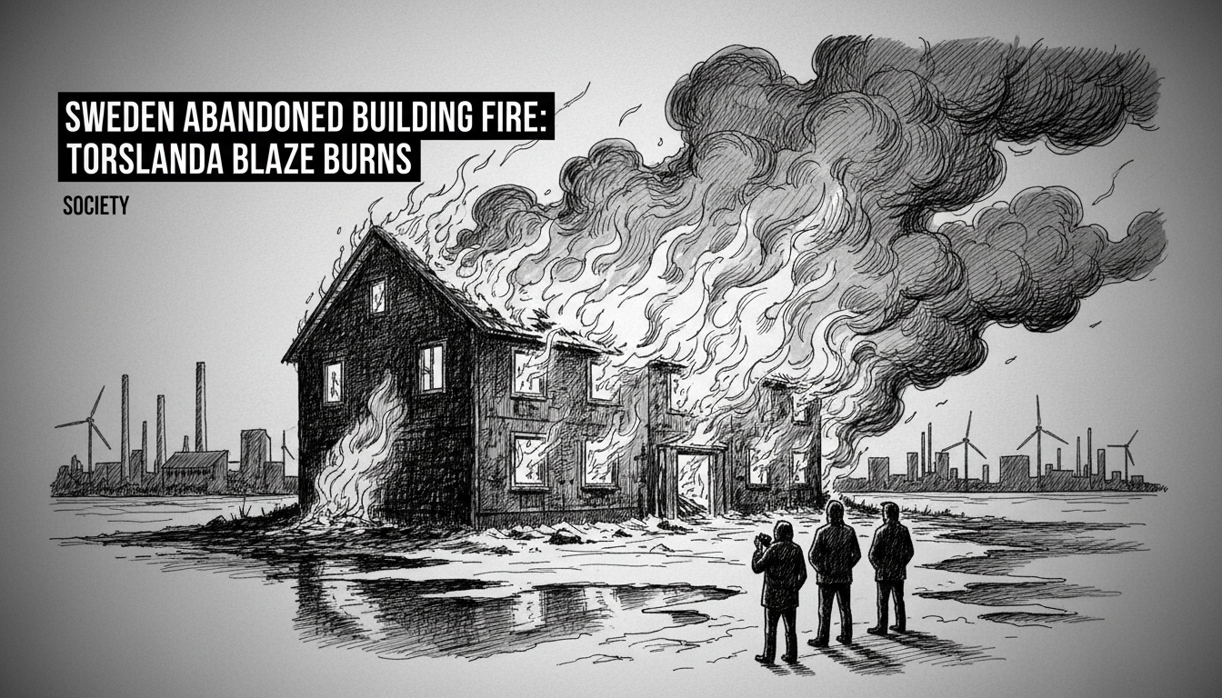 Sweden Abandoned Building Fire: Torslanda Blaze Burns